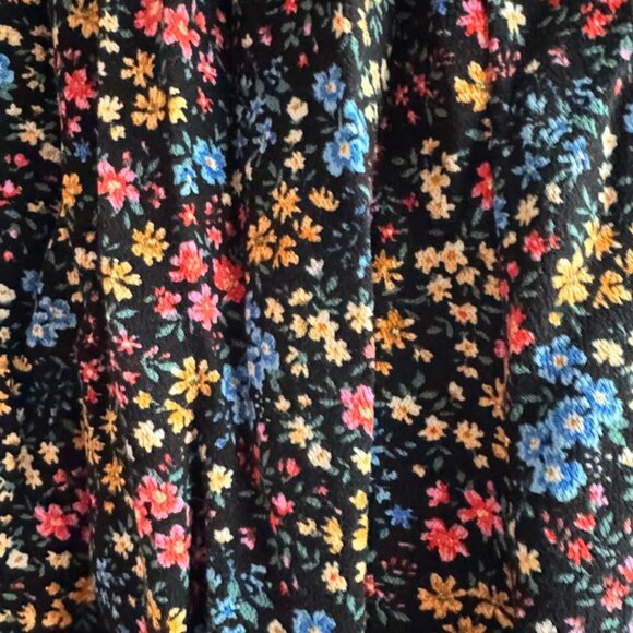 American Eagle Floral Mini Sundress - Size Medium, Black/Pink/Yellow - Picture 5 of 8